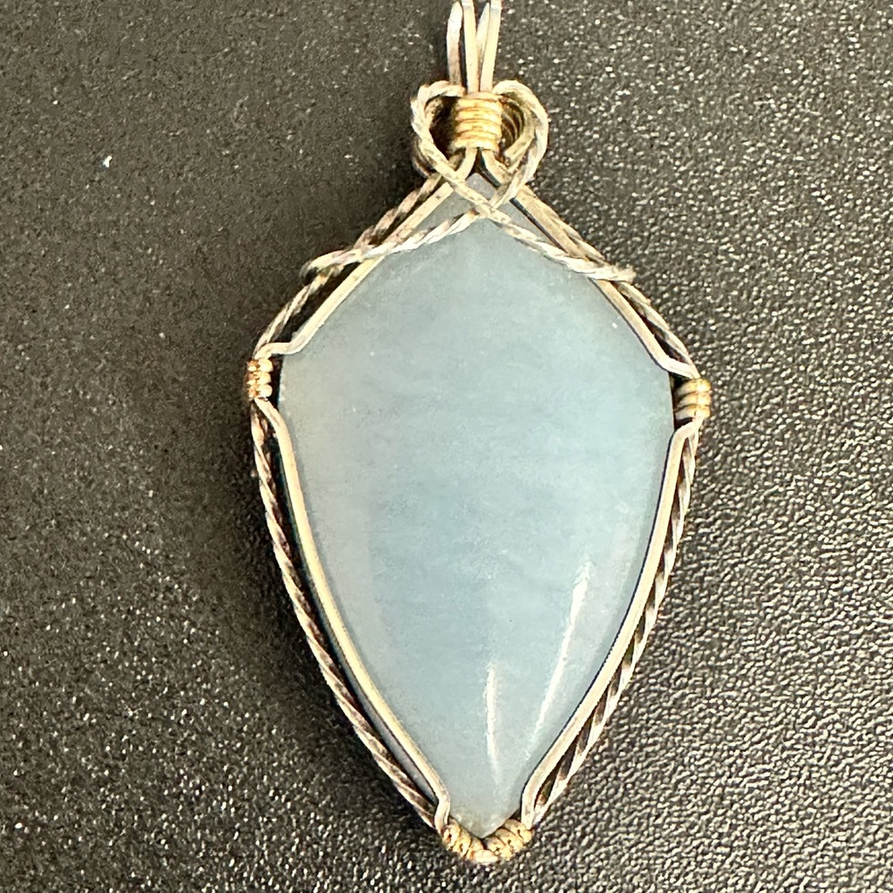 Elegant Silver and Blue Pendant